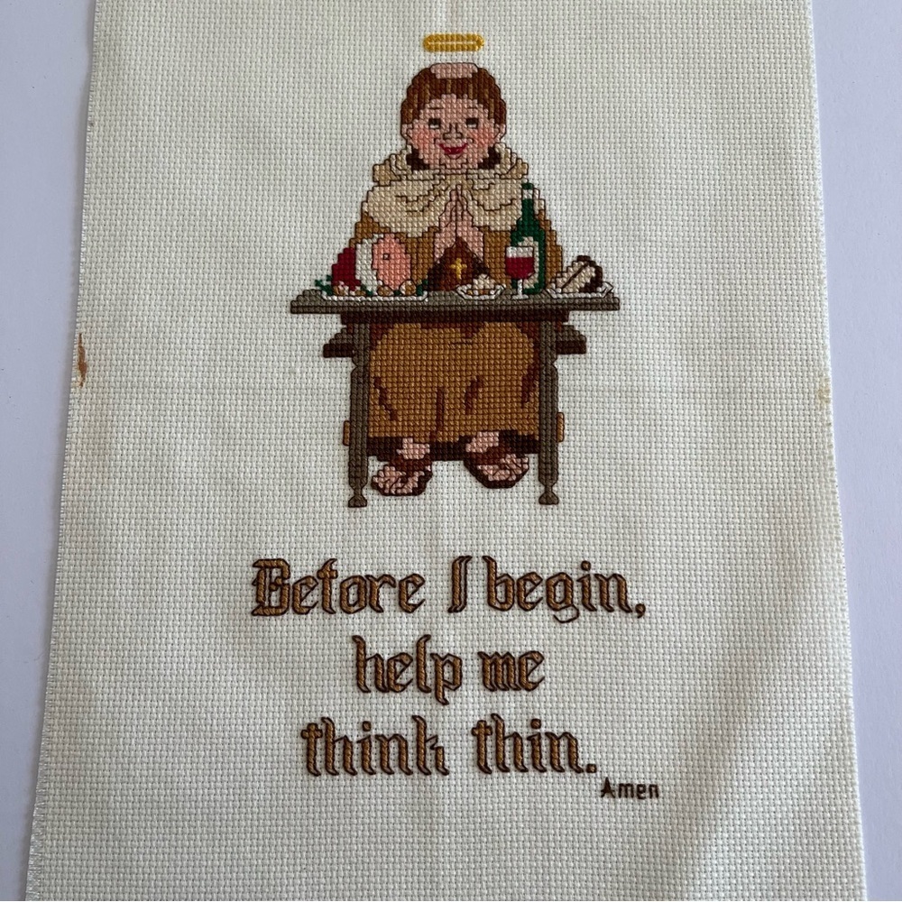 Vintage Cross Stitch Dieters Prayer Art